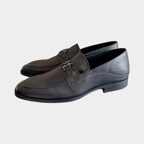 Karl Lagerfeld Paris Men's Black Leather Slip-On Loafers New Size 11.5 - Picture 9 of 12